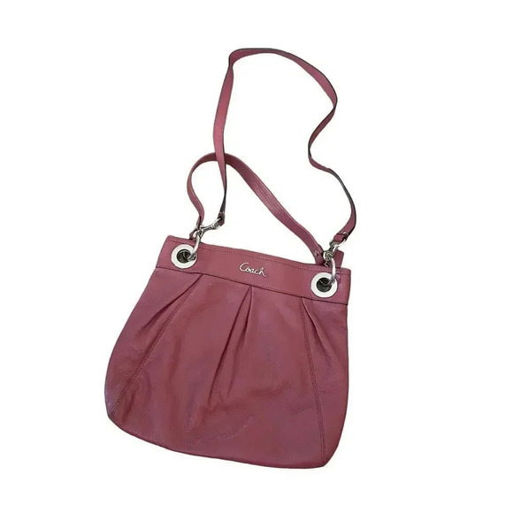 Coach Women's Ashley Soft Pink Leather Hippie Shoulder Bag Satchel Purse - Picture 1 of 6